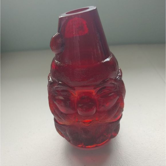 Fenton Other - Fenton vintage glass Santa amberina fairy light candle holder GLOWS